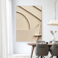 Urban Cotton Wandkleed 'Siaa 1' 80 x 110cm in Frame - black