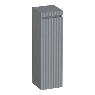 Brauer Joy - Wavy - Hoge Kast - 120 cm - 1 Deur - Greeploos - Rechtsdraaiend - Mat Grijs