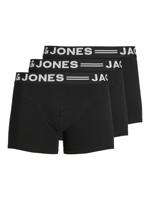 Jack & Jones Sense Trunks 3-pack Noos 12081832 Boxershorts Black/black Waist