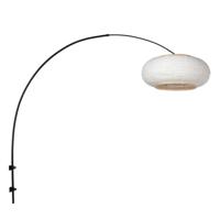 Steinhauer Zwarte wandlampSilva Alba met witte kap Ø60cm - 4619ZW