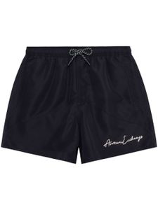 Armani Exchange short de bain à logo imprimé - Noir