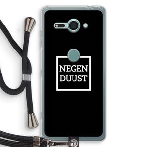 Negenduust black: Sony Xperia XZ2 Compact Transparant Hoesje met koord