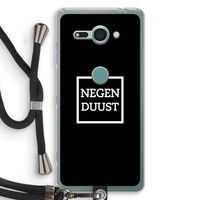 Negenduust black: Sony Xperia XZ2 Compact Transparant Hoesje met koord