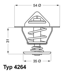 Thermostaat, koelvloeistof BorgWarner (Wahler), u.a. für Audi, VW, Seat, Ford, Skoda