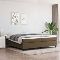 Bedframe stof donkerbruin 200x200 cm