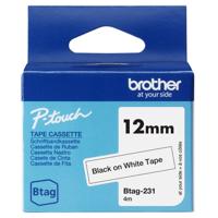 Plakband Brother BTAG-231 Zwart/Wit
