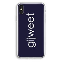 Gijweet: iPhone XS Transparant Hoesje