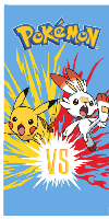 Pokemon strandlaken Pikachu en Scorbunny 70 x 140 cm - katoen