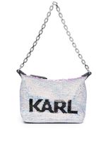 Karl Lagerfeld sac porté épaule K/Evening à sequins - Violet