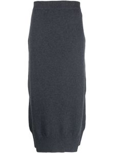 Barrie Iconic high-waist cashmere skirt - Gris