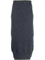 Barrie Iconic high-waist cashmere skirt - Gris - thumbnail