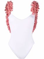 La Reveche maillot de bain Amira à fleurs - Blanc