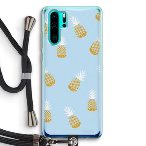 Ananasjes: Huawei P30 Pro Transparant Hoesje met koord