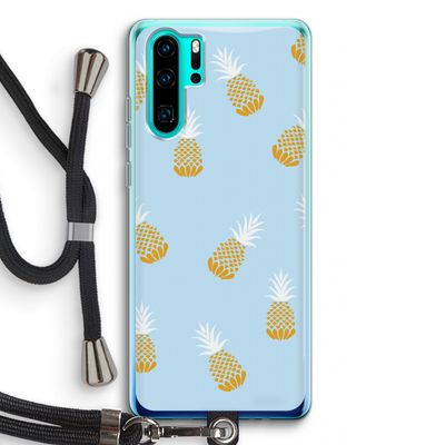 Ananasjes: Huawei P30 Pro Transparant Hoesje met koord