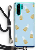 Ananasjes: Huawei P30 Pro Transparant Hoesje met koord