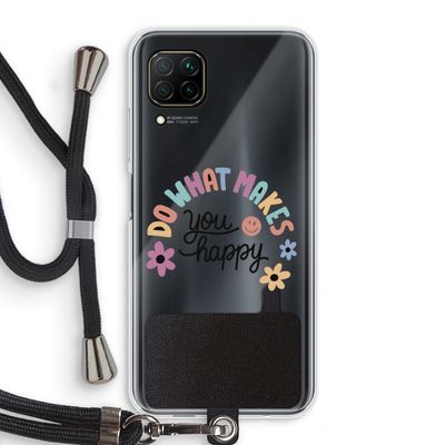 Happy days: Huawei P40 Lite Transparant Hoesje met koord
