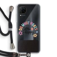 Happy days: Huawei P40 Lite Transparant Hoesje met koord