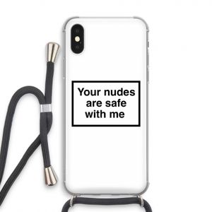 Safe with me: iPhone X Transparant Hoesje met koord