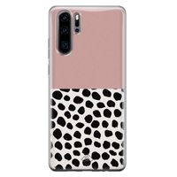 Huawei P30 Pro siliconen hoesje - Pink dots - thumbnail