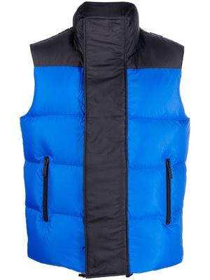 DSQUARED2 gilet matelassé à logo imprimé - Bleu