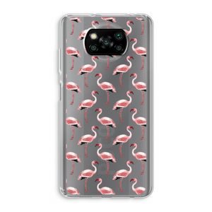 Flamingoprint groen: Xiaomi Poco X3 Pro Transparant Hoesje