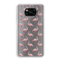 Flamingoprint groen: Xiaomi Poco X3 Pro Transparant Hoesje