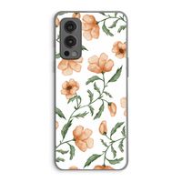 Peachy flowers: OnePlus Nord 2 5G Transparant Hoesje