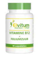 Elvitum Vitamine B12 + Foliumzuur Zuigtabletten