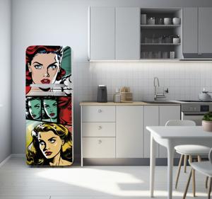 Vintage comic vinyl Koelkast sticker