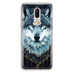 Darkness Wolf: OnePlus 6 Transparant Hoesje