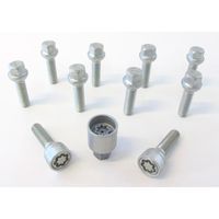 H&R Wielboutenset bolkonisch R12 M12x1.50 - Lengte 52mm - 10 stuks (bv. Mercedes) - incl. wielsloten HR1255202SET