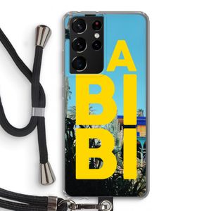 Habibi Majorelle : Samsung Galaxy S21 Ultra Transparant Hoesje met koord