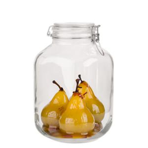 1x Glazen confituren pot/weckpotten 4250 ml/4,2 liter met beugelsluiting en rubberen ring   -