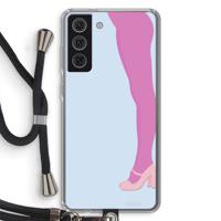 Pink panty: Samsung Galaxy S21 FE Transparant Hoesje met koord
