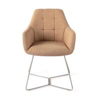 Jesper Home Noto eetkamerstoel Toasted Toffee beehive steel
