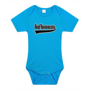 Bellatio Decorations baby rompertje - Influencer - blauw - cadeau romper - kraamcadeau 92 (18-24 maanden)  -