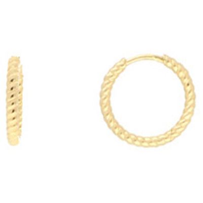 Glow 107.8001 Oorringen Ribbels zilver goudkleurig