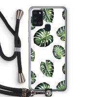 Tropische bladeren: Samsung Galaxy A21s Transparant Hoesje met koord