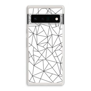 Geometrische lijnen zwart: Google Pixel 6 Pro Transparant Hoesje