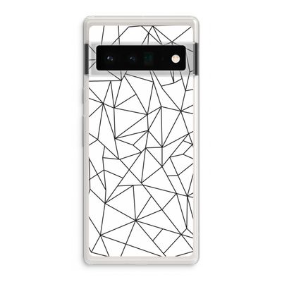Geometrische lijnen zwart: Google Pixel 6 Pro Transparant Hoesje