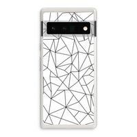 Geometrische lijnen zwart: Google Pixel 6 Pro Transparant Hoesje
