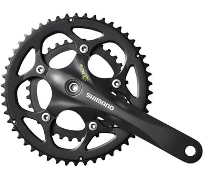 Shimano crankstel 2 x 9 speed road fc-rs345 175/50-34t octalink zwart