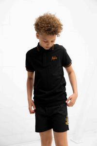 Malelions Signature Polo Kids Zwart/Oranje - Maat 128 - Kleur: Zwart | Soccerfanshop