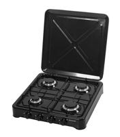 Ravanson K-04TB kookplaat Zwart Aanrecht Gaskookplaat 4 zone(s)