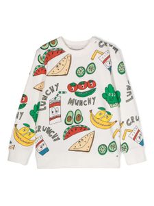 Stella McCartney Kids sweat en coton à imprimé graphique - Blanc