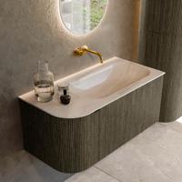 Badmeubel Mondiaz Kurve-Dlux | 95 cm | Meubelkleur Shadow | Wastafelkleur Meli | Solid surface | Wasbak rechter zijde spoelbak | Zonder kraangat(en) Badmeubel Mondiaz Kurve-Dlux | 95 cm | Meubelkleur Shadow | Wastafelkleur Meli | Solid surface | Wasbak rechter zijde spoelbak | Zonder kraangat(en)