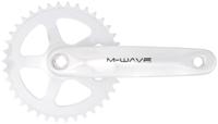 M-WAVE crankstel crankset 1-speed alu/steel