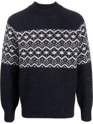 Brunello Cucinelli pull en laine d'alpaga mélangée - Bleu