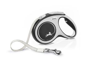 flexi Rollijn New Comfort Tape Leash, zwart, Maat: M 5m