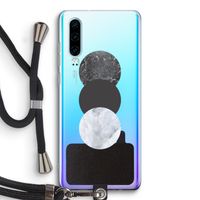 Marmeren cirkels: Huawei P30 Transparant Hoesje met koord